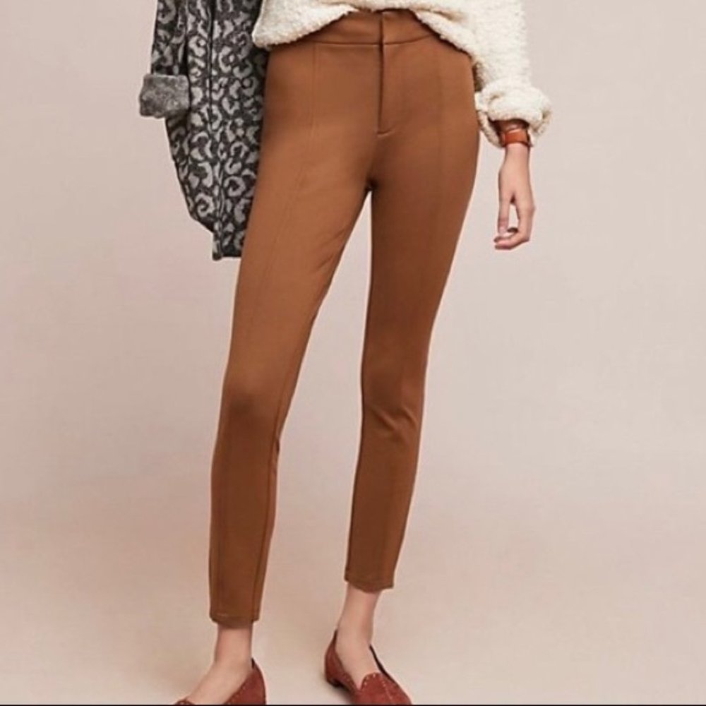 Anthropologie Slim Zipper Essential Pants Size 14